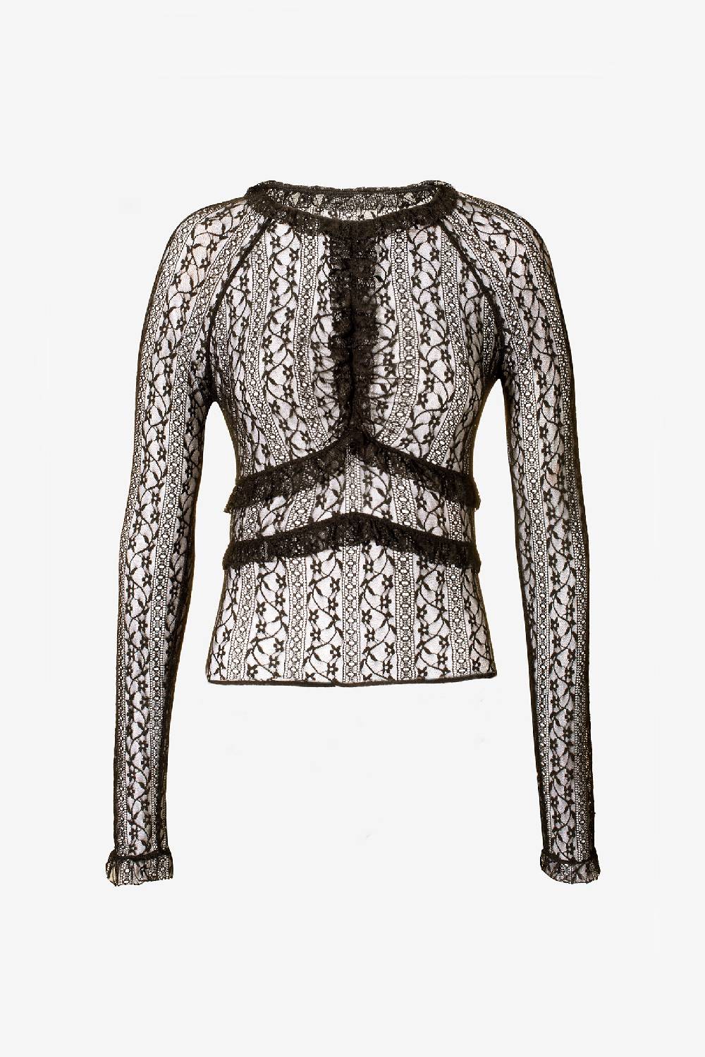 Kristina Ti HOLLY - Undress Lace Crew-neck T-shirt