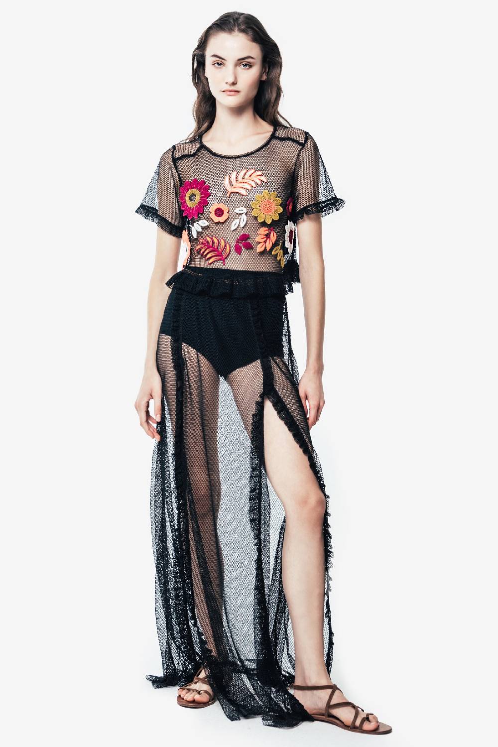 Kristina Ti MADDALENA - Mesh long skirt