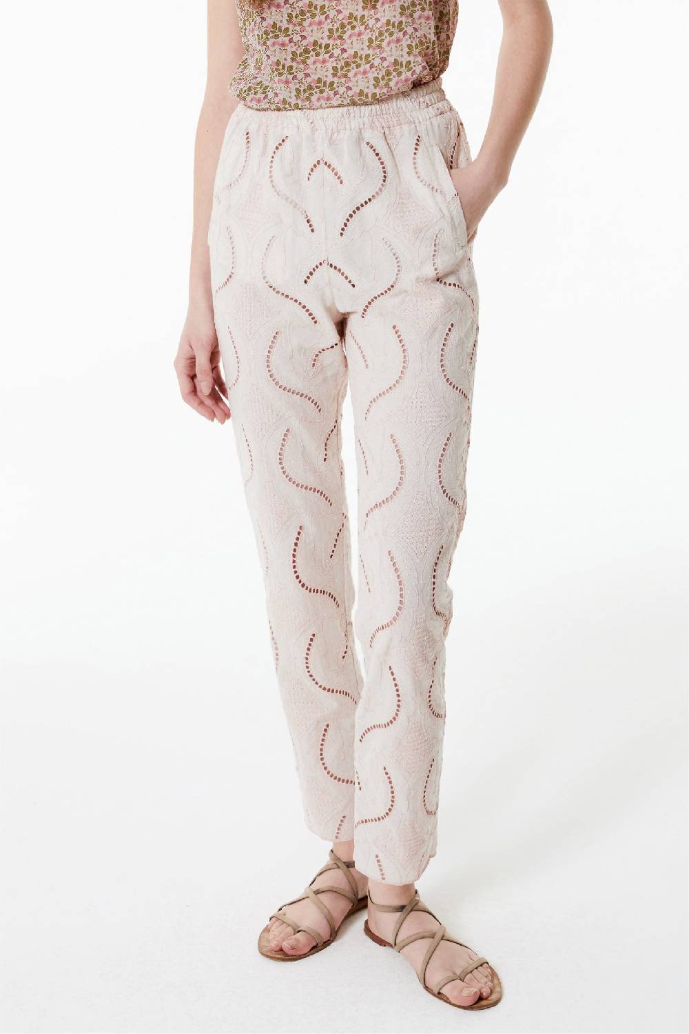 Kristina Ti MARLENE - Cotton trousers Innocence