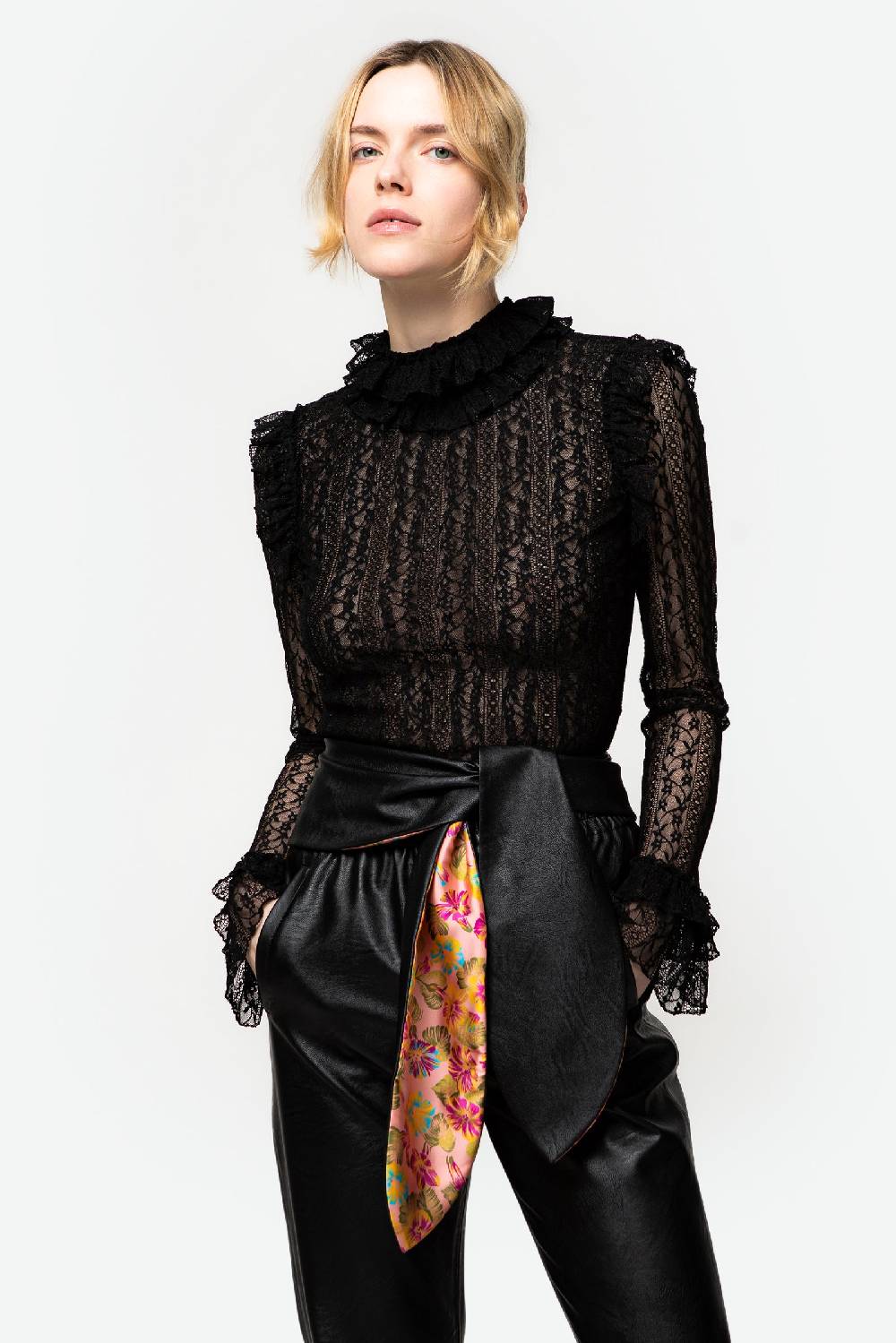 Kristina Ti MICHELLE - Two-tone Eco-leather Belt