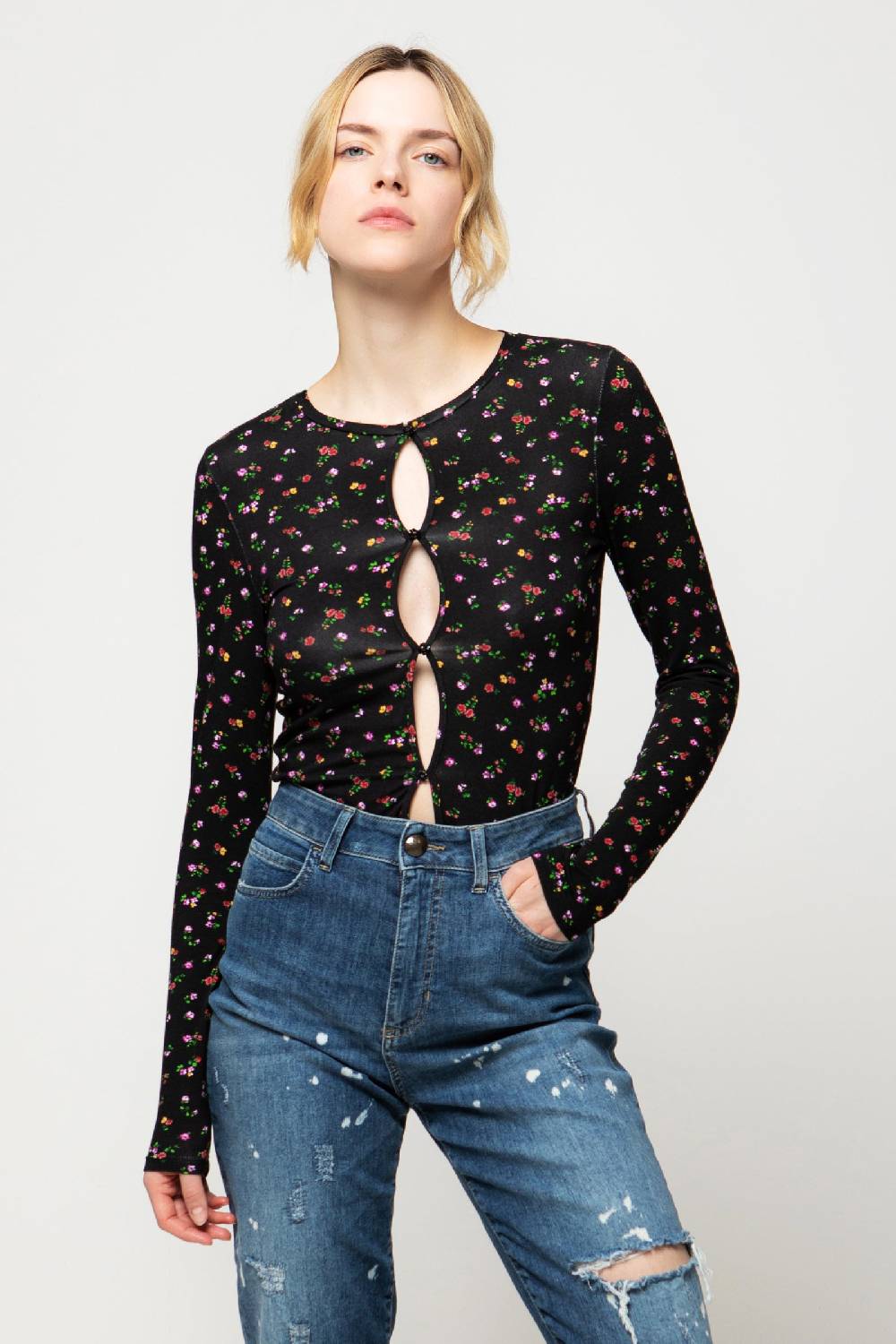 Kristina Ti OLIMPIA - Microflower Jersey T-shirt