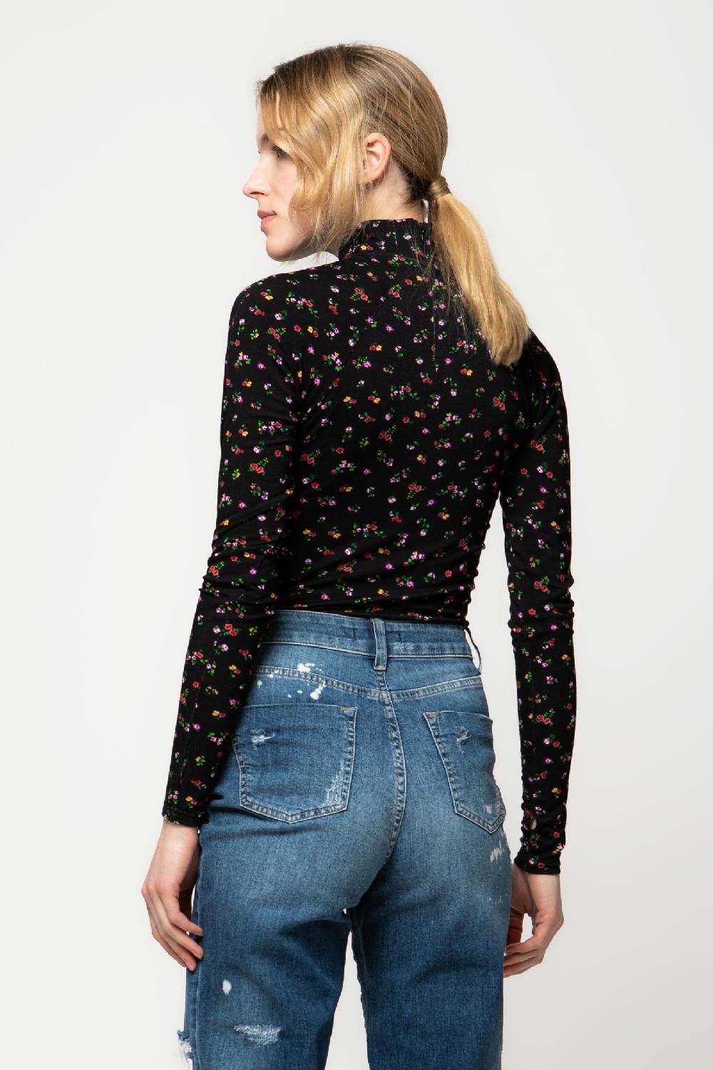 Kristina Ti PARISSA - Micorflower Turtleneck