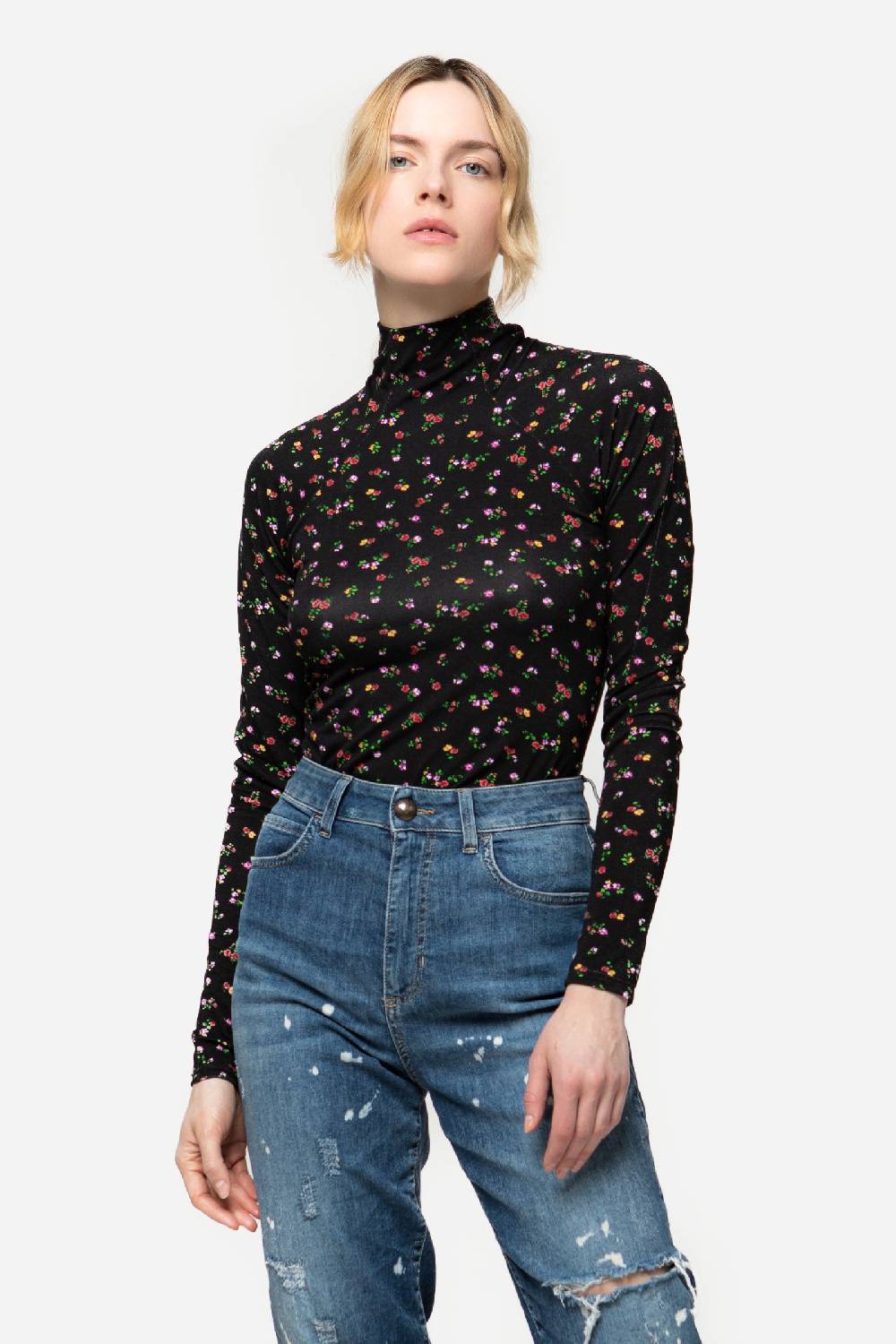 Kristina Ti PARISSA - Micorflower turtleneck