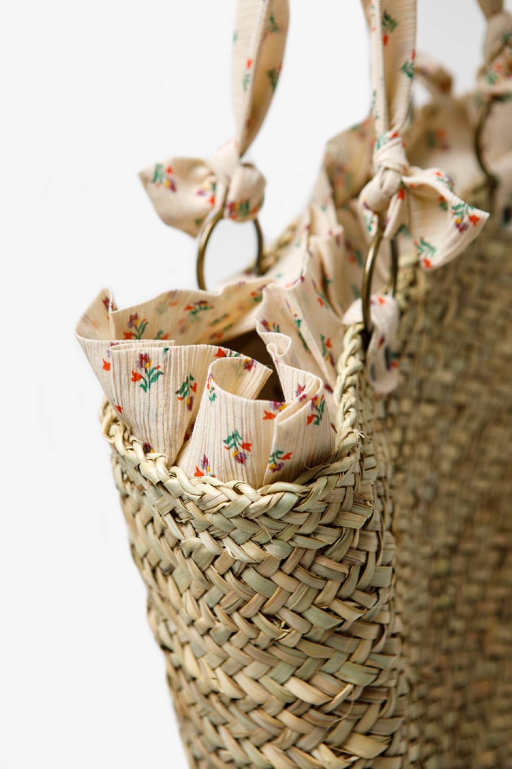 Kristina Ti POSITANO - Medium Microflower Straw Bag