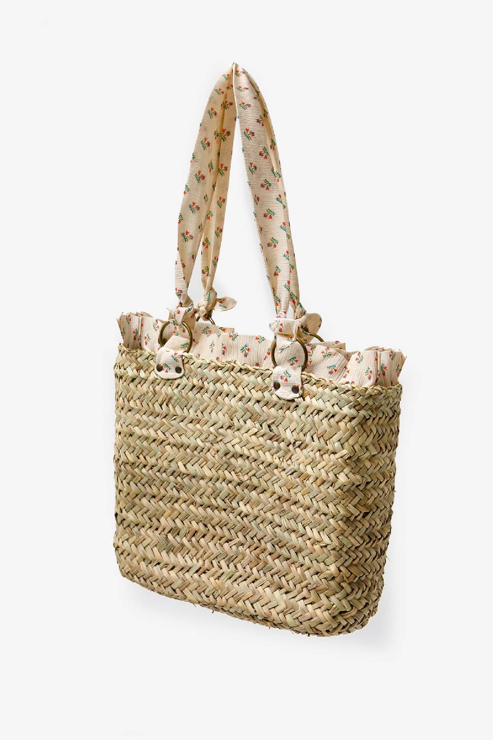Kristina Ti POSITANO - Medium microflower straw bag