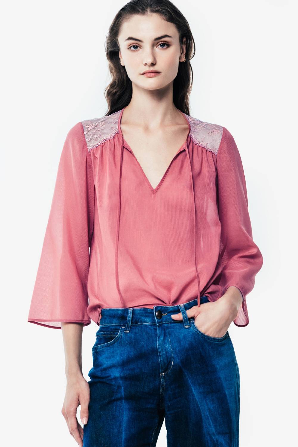 Kristina Ti SOFIA - Blouse with lace