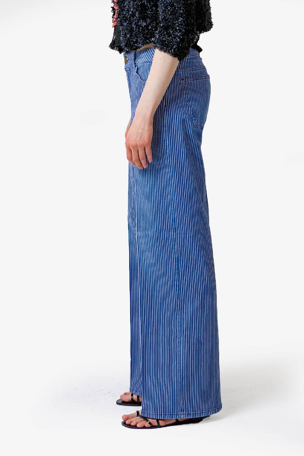 Kristina Ti TABITA - Striped Low Waist Jeans