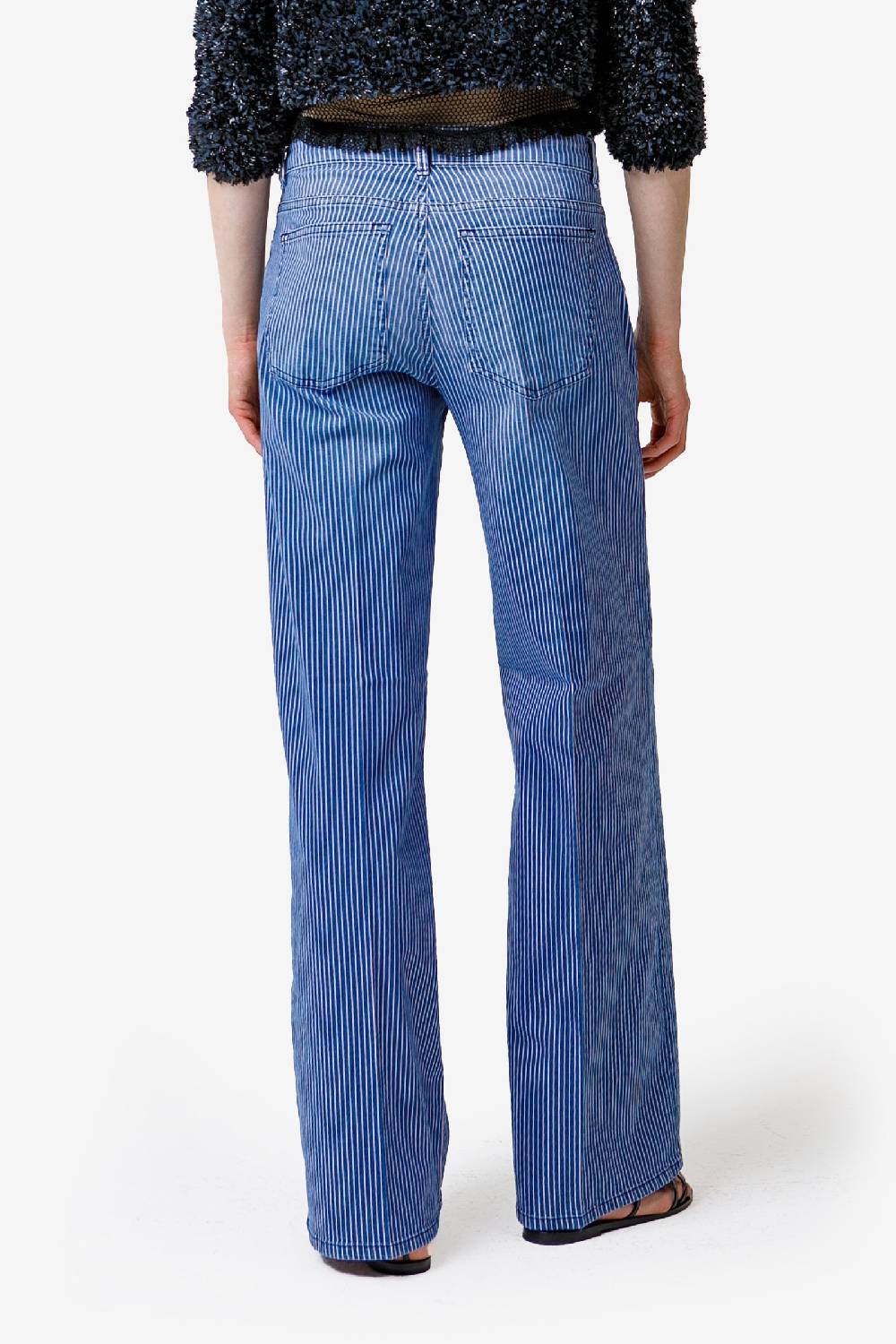 Kristina Ti TABITA - Striped Low Waist Jeans