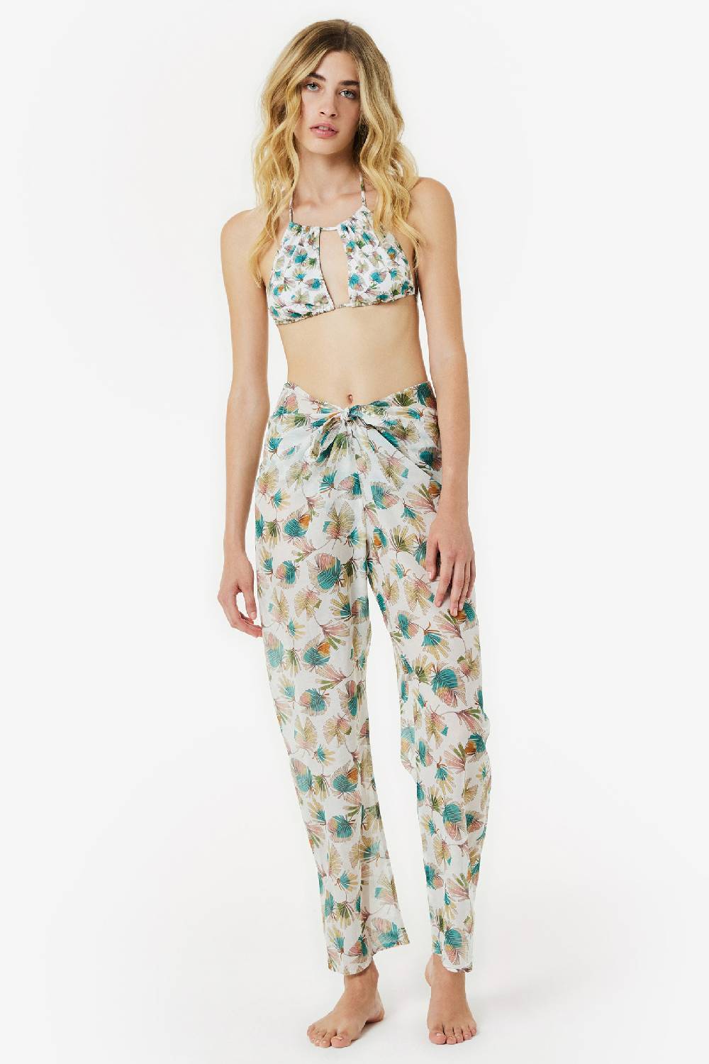 Kristina Ti ZELINDA - Pareo trousers Foliage