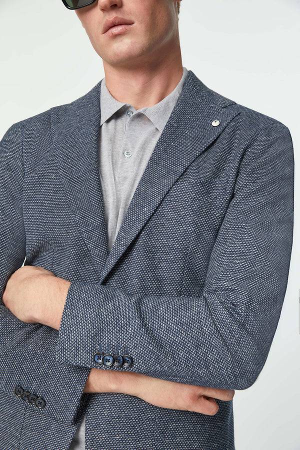 L.B.M. 1911 Giacca JACK In Jersey Azzurro Polvere Giacca JACK In Jersey Azzurro Polvere