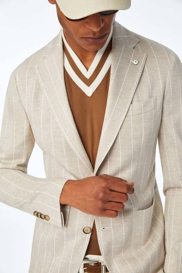L.B.M. 1911 Giacca JACK In Jersey Beige Giacca JACK In Jersey Beige
