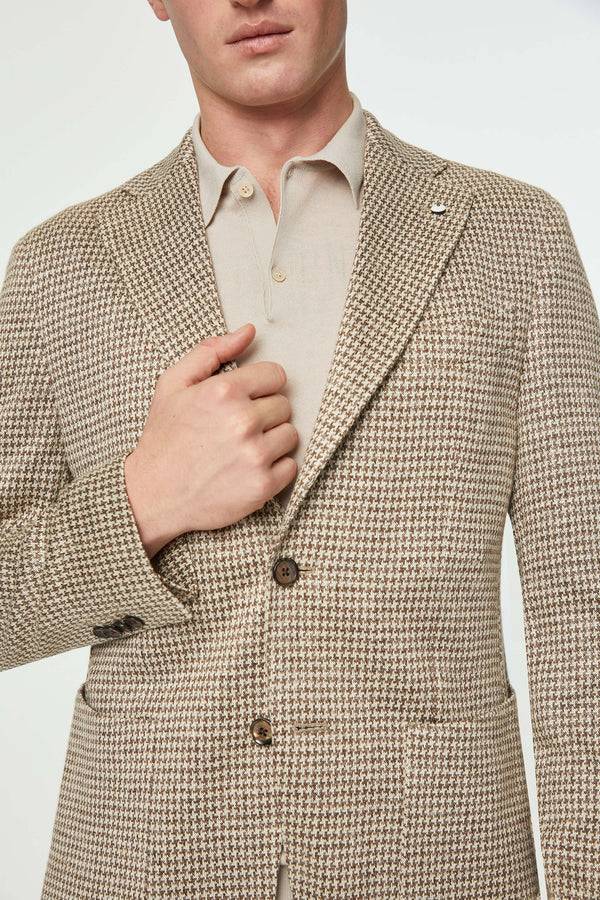 L.B.M. 1911 Giacca JACK In Jersey Di Lino Beige Giacca JACK In Jersey Di Lino Beige