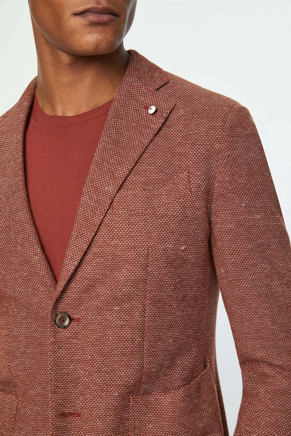 L.B.M. 1911 Giacca JACK In Jersey Terra Di Siena Giacca JACK In Jersey Terra Di Siena