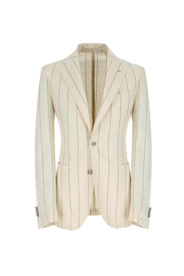 L.B.M. 1911 Giacca Jack Slim Washed Bianca Giacca Jack Slim Washed Bianca