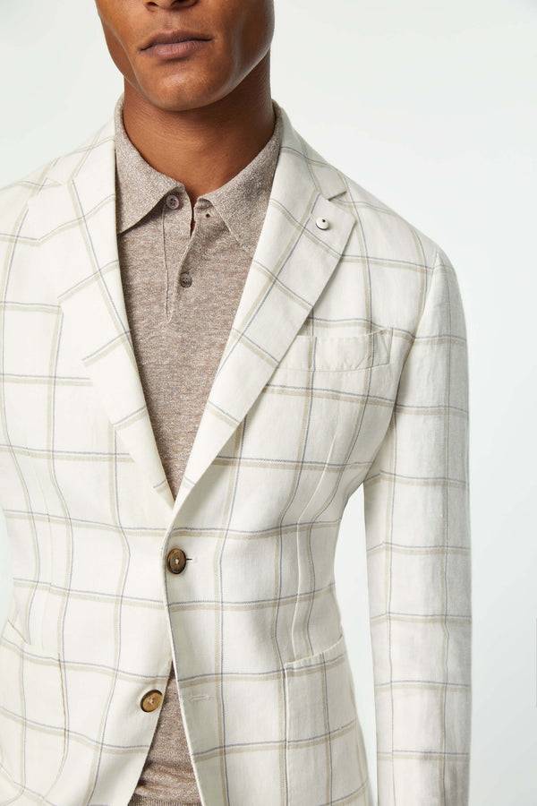 L.B.M. 1911 Giacca Jack Slim Washed Bianca Giacca Jack Slim Washed Bianca