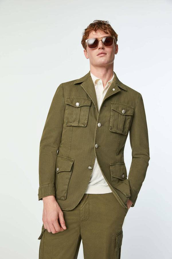 L.B.M. 1911 Giacca SAHARA tinto capo verde militare Giacca SAHARA tinto capo verde militare