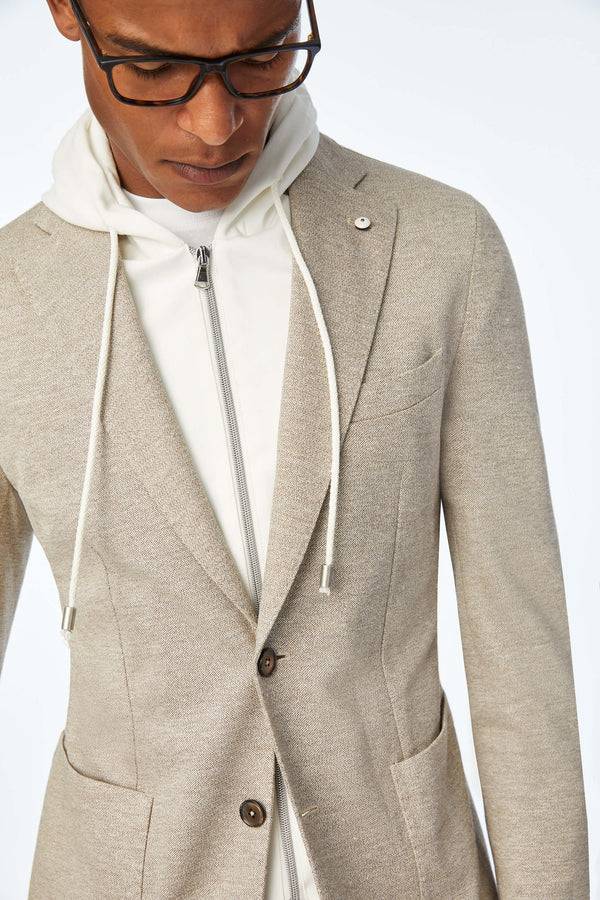 L.B.M. 1911 Giacca Simon In Jersey Beige Giacca Simon In Jersey Beige