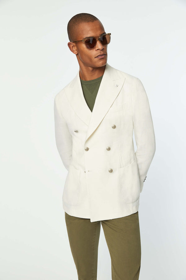 L.B.M. 1911 Giacca TOM doppiopetto avorio Giacca TOM doppiopetto avorio
