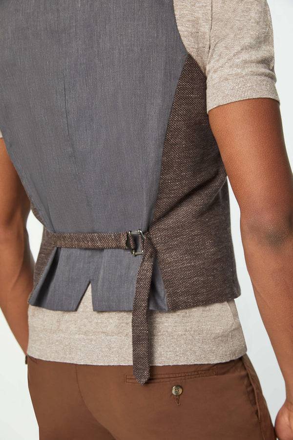 L.B.M. 1911 Gilet DEREK In Jersey Marrone Gilet DEREK In Jersey Marrone