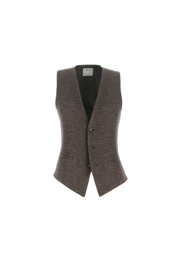 L.B.M. 1911 Gilet DEREK In Jersey Marrone Gilet DEREK In Jersey Marrone