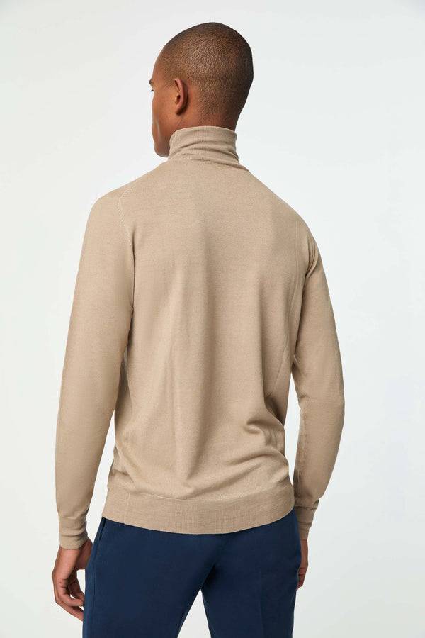 L.B.M. 1911 Maglia Dolcevita In Lana Leggera Beige Maglia Dolcevita In Lana Leggera Beige