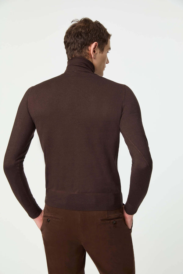 L.B.M. 1911 Maglia Dolcevita In Lana Leggera Marrone Maglia Dolcevita In Lana Leggera Marrone