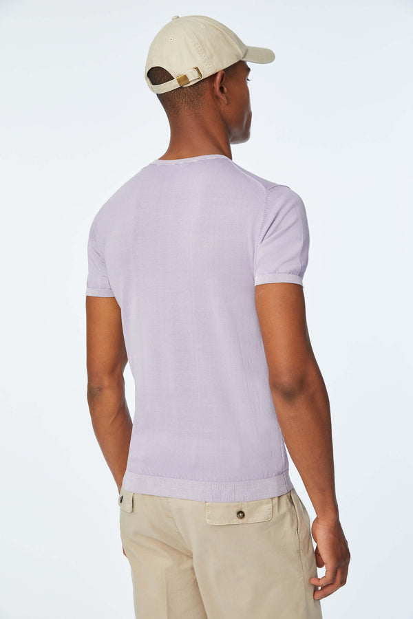 L.B.M. 1911 Maglia Manica Corta In Cotone Lilla Maglia Manica Corta In Cotone Lilla