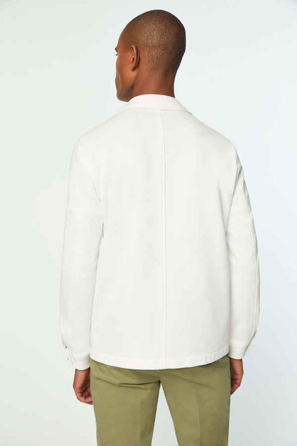 L.B.M. 1911 Overshirt In Jersey Bianca Overshirt In Jersey Bianca