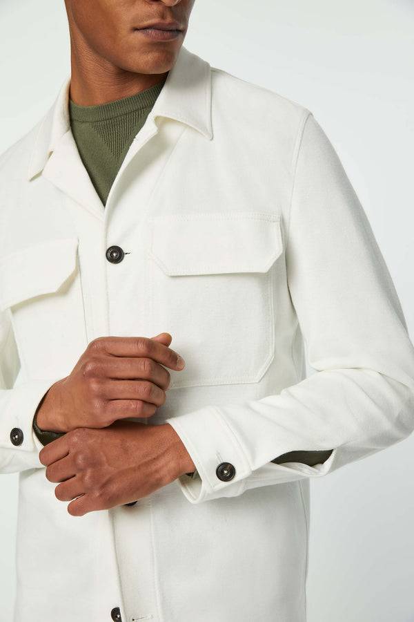 L.B.M. 1911 Overshirt In Jersey Bianca Overshirt In Jersey Bianca