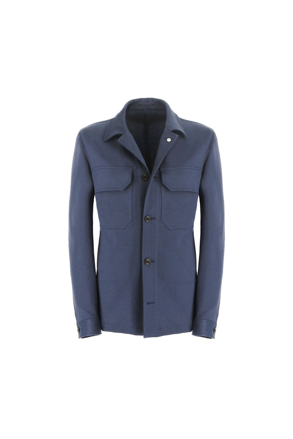 L.B.M. 1911 Overshirt In Jersey Blu Overshirt In Jersey Blu