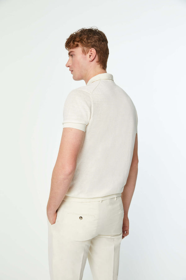 L.B.M. 1911 Polo In Maglia Bianco Avorio Polo In Maglia Bianco Avorio