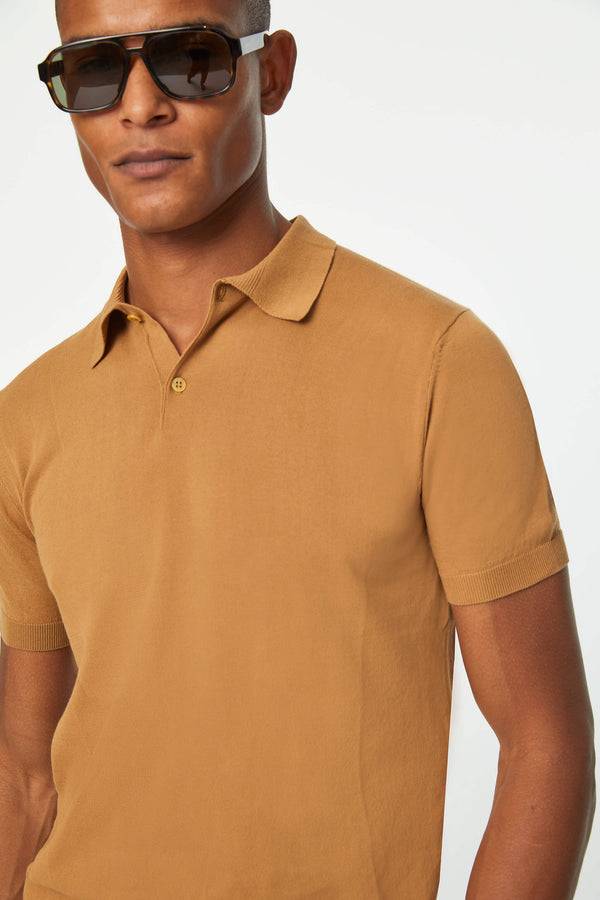 L.B.M. 1911 Polo In Maglia Giallo Ocra Polo In Maglia Giallo Ocra