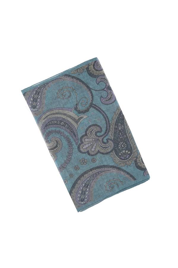 L.B.M. 1911 Sciarpa Azzurra Stampa Cashmere Sciarpa Azzurra Stampa Cashmere