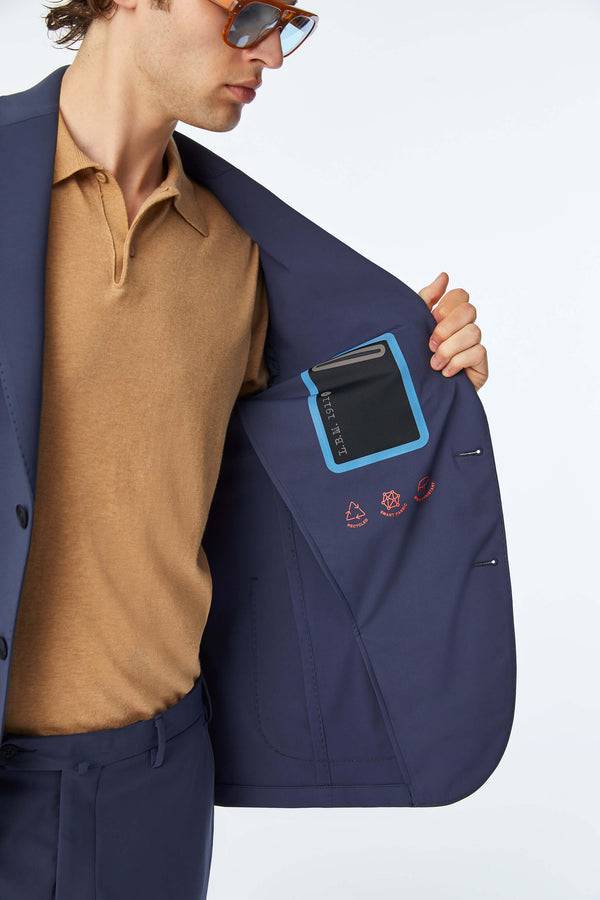 L.B.M. 1911 Travel Jacket Blu In Jersey Tecnico Travel Jacket Blu In Jersey Tecnico