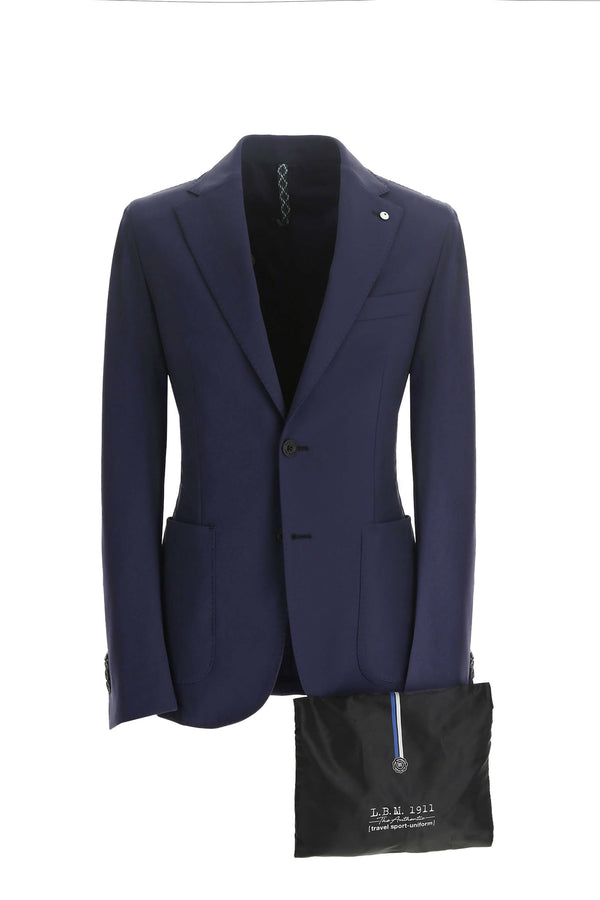 L.B.M. 1911 Travel Jacket Blu In Jersey Tecnico Travel Jacket Blu In Jersey Tecnico