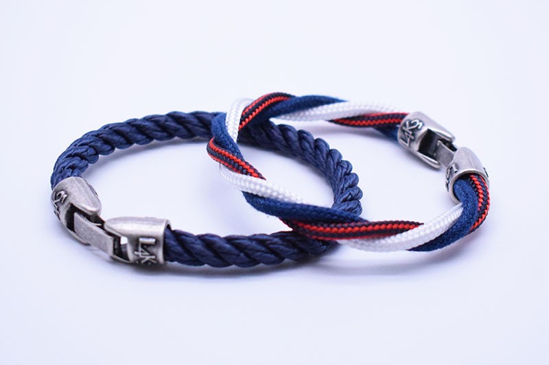 L4k3 KING 01 - Bianco - Blue Jeans - Rosso righe / Blue Navy - Blue Navy