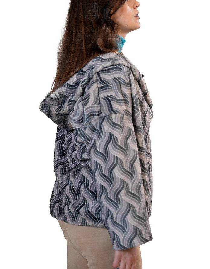 La Fabrique Anais Caban Con Cappuccio In Pelliccia Sintetica