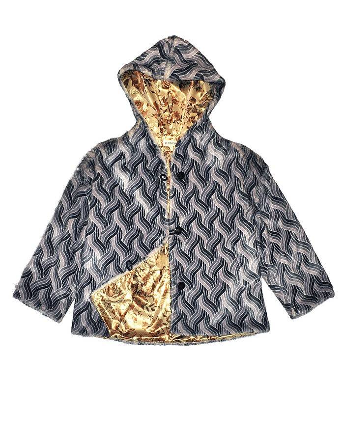 La Fabrique Anais Caban Con Cappuccio In Pelliccia Sintetica