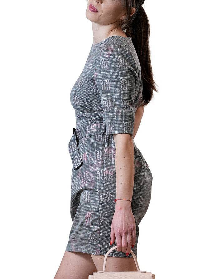 La Fabrique Assumptine Vestito Aderente Corto In Grigio