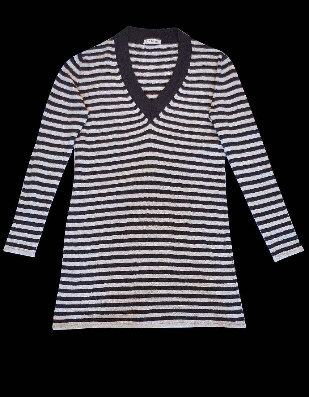 La Fabrique Aurelie Abito In Maglia Blu Navy E Bianco