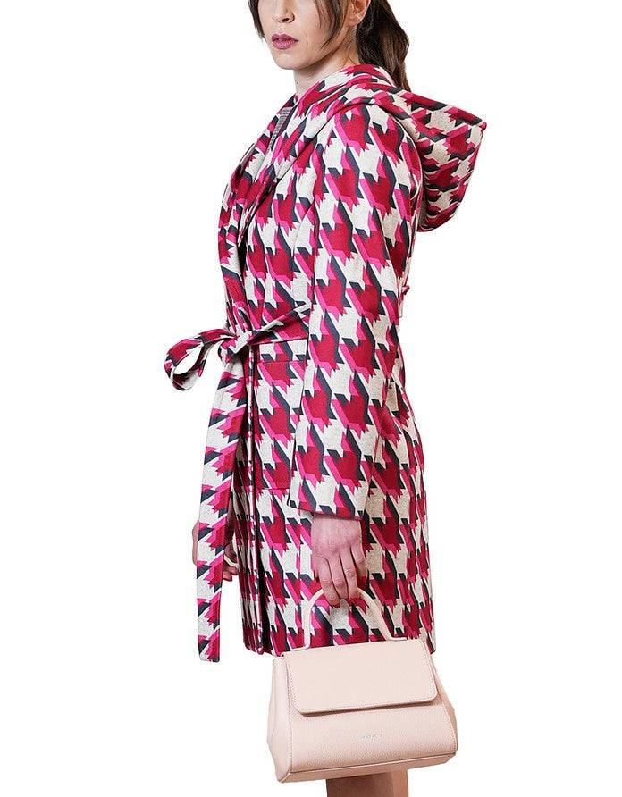 La Fabrique Chloe Cappotto A Portafoglio Beige E Fucsia