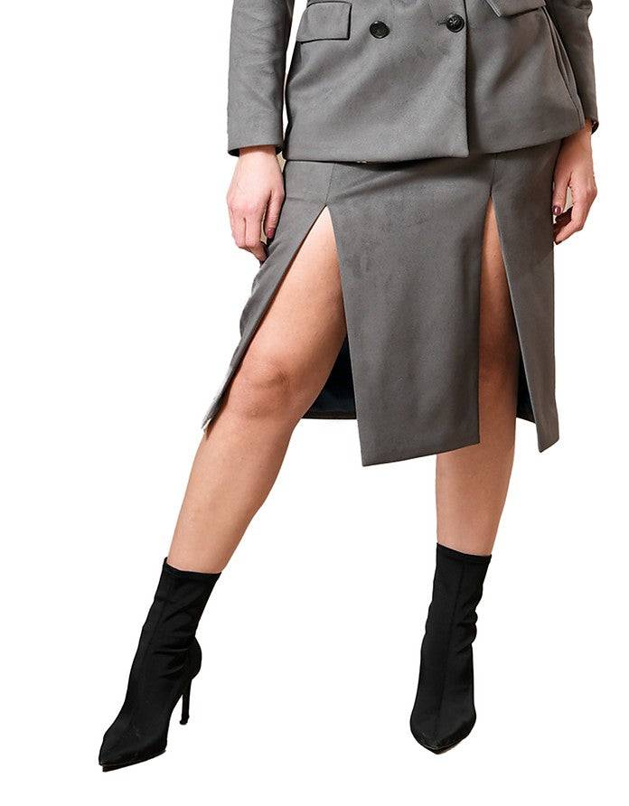 La Fabrique Claire Gonna A Ruota Grigia