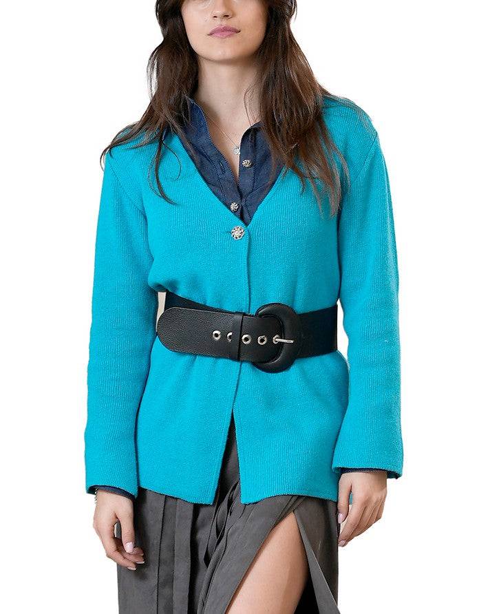 La Fabrique Madame Cardigan con Scollo a V in Maglia