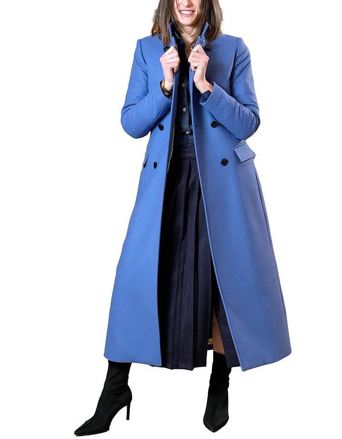 La Fabrique Marguerite Cappotto In Lana Vergine Blu