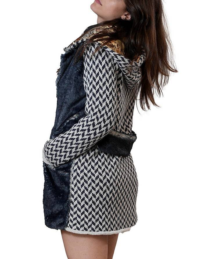 La Fabrique Pauline Cappotto In Maglia Con Cappuccio