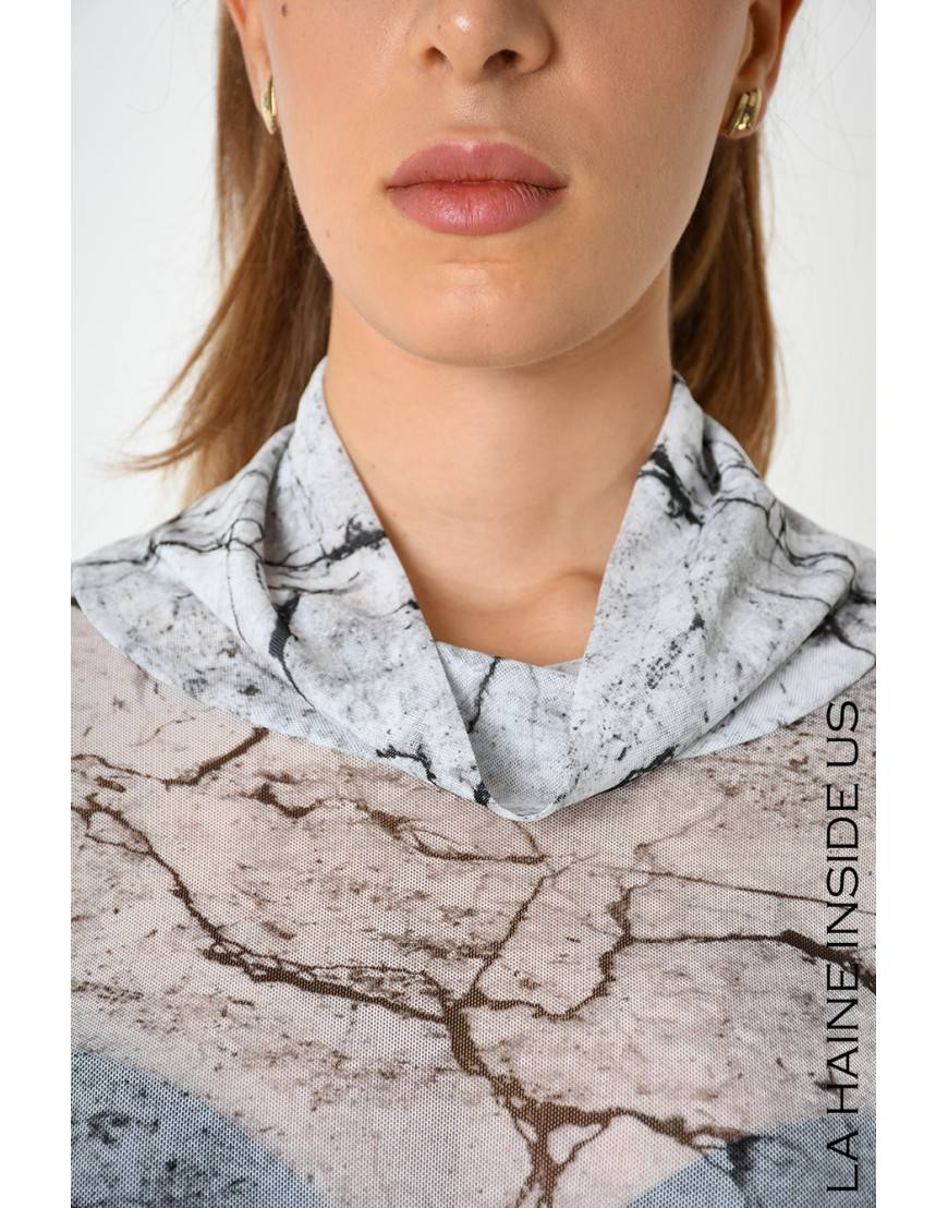 La Haine Inside Us 4B LW788 T-SHIRT Manica Lunga Bianco