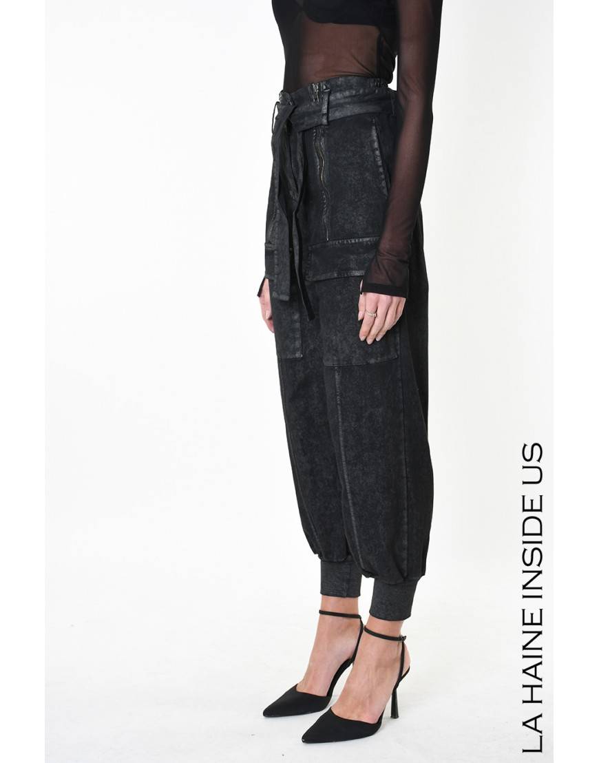 La Haine Inside Us 4B LW880 PANTALONE UNISEX D Nero