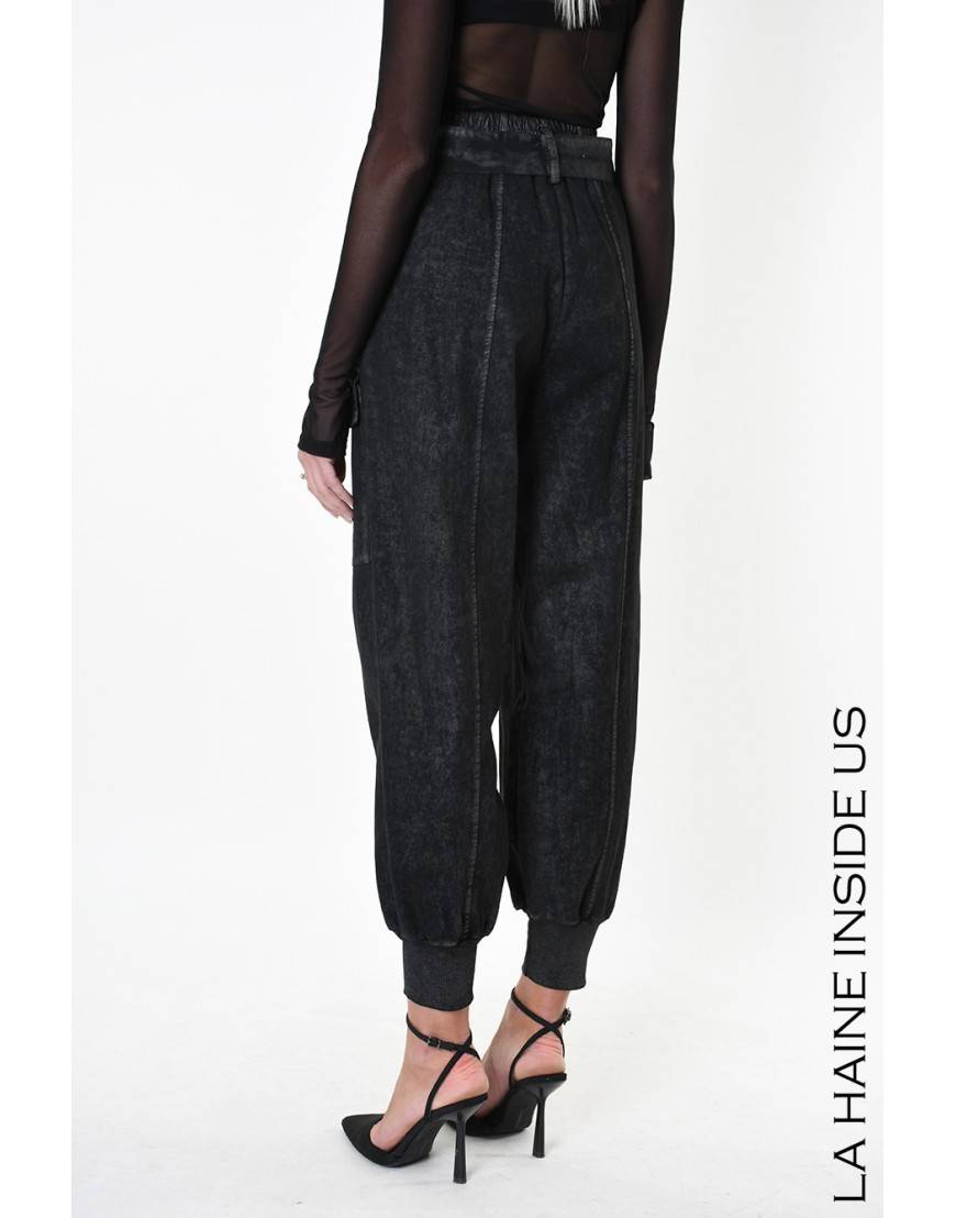 La Haine Inside Us 4B LW880 PANTALONE UNISEX D Nero