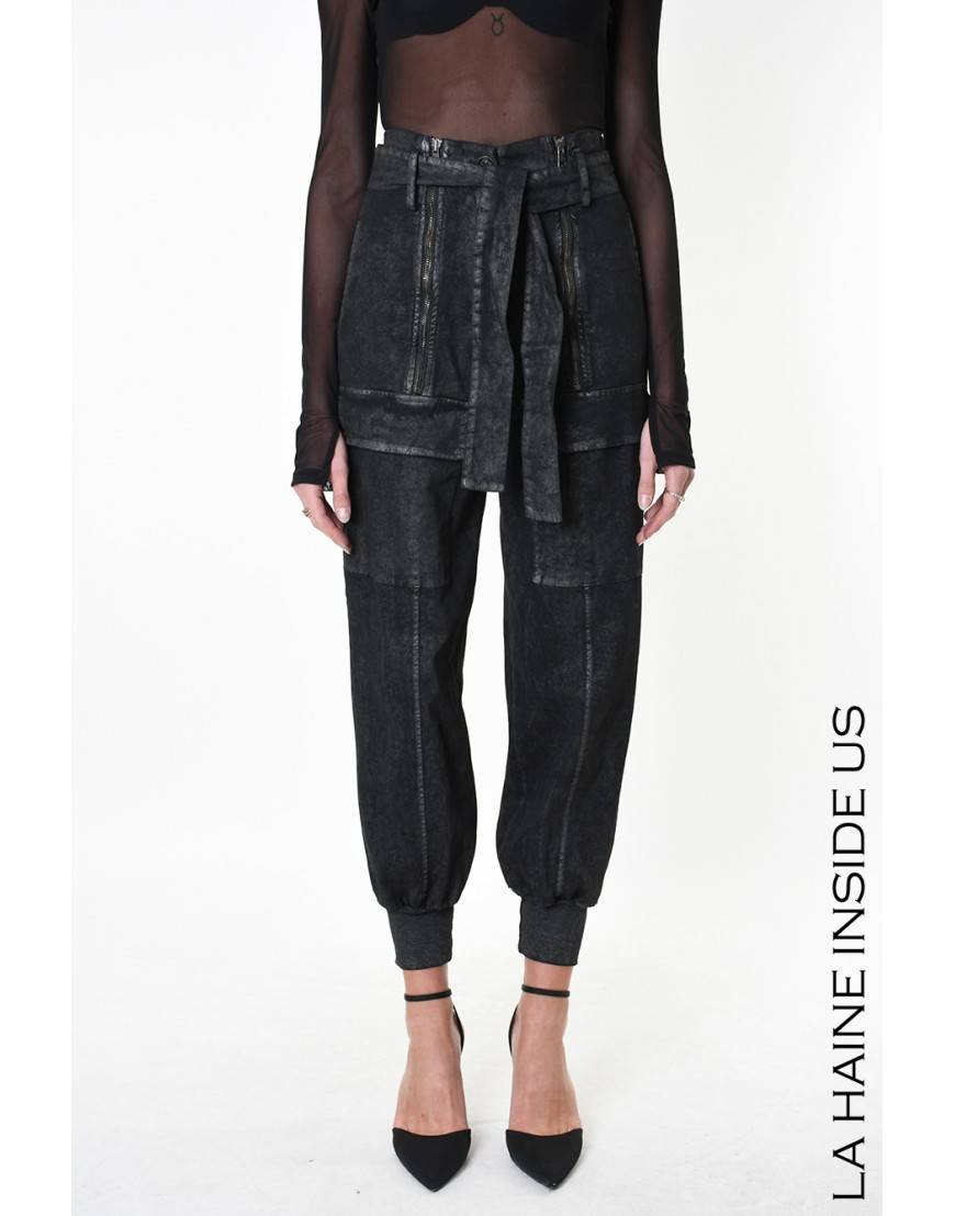 La Haine Inside Us 4B LW880 PANTALONE UNISEX D Nero