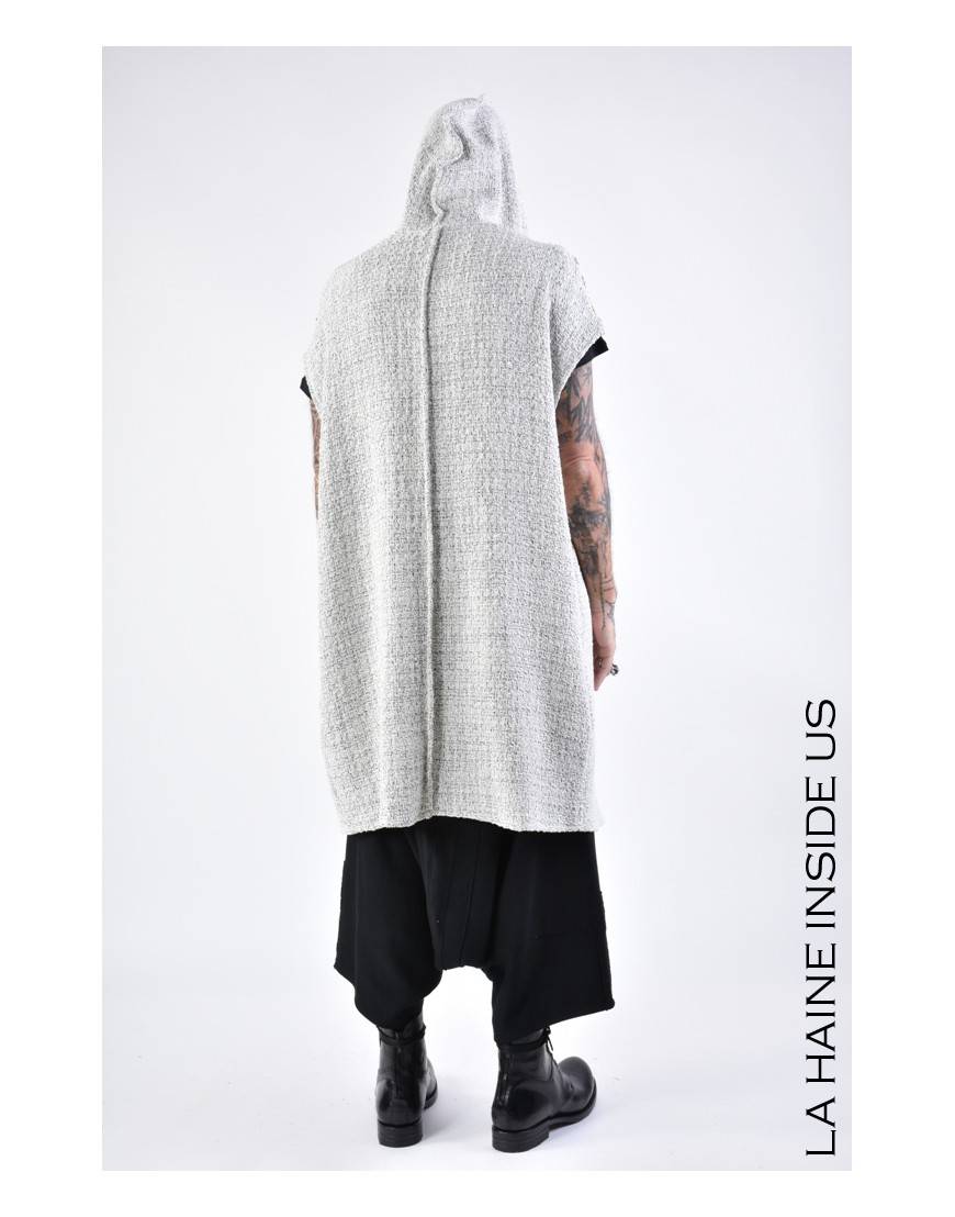 La Haine Inside Us 4M LW676 CARDIGAN UNISEX U Bianco